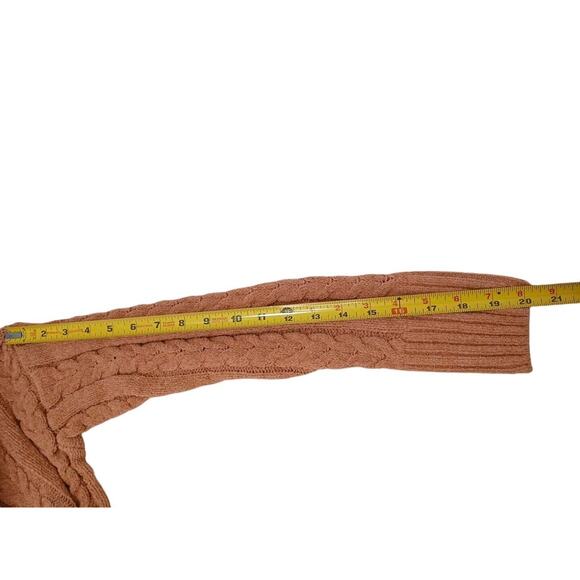 New w Tag Hippie Rose Chenile Sweater Sz M Neutral Cable Knit Cropped Preppy - Picture 9 of 12